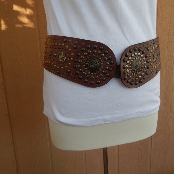 Chico's Accessories - Chico's brown studded stretch belt